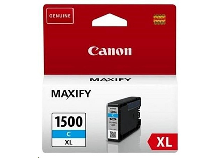 Canon CARTRIDGE PGI-1500XL C azurová pro Maxify MB2050, MB2150, MB2350, MB2750 a MB2755 (1020 str.)