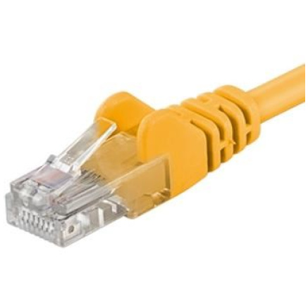 PremiumCord Patch kabel UTP RJ45-RJ45 CAT6 10m žlutá