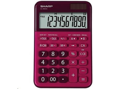 SHARP kalkulačka - ELM335BRD - červená
