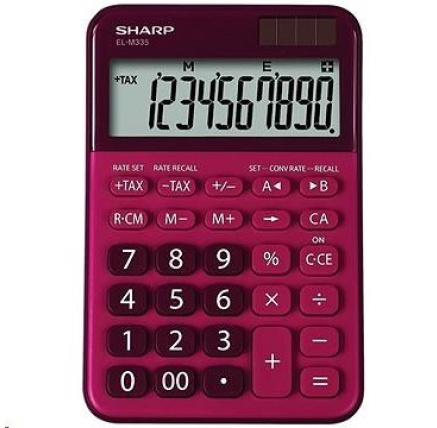 SHARP kalkulačka - ELM335BRD - červená