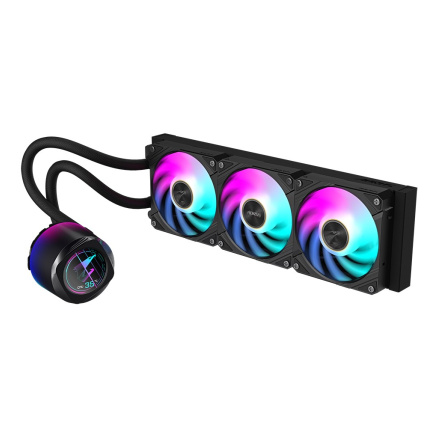 GIGABYTE vodní chladič AORUS WATERFORCE X II 360, 2x120mm ARGB, LCD displej, LGA1851, AM5