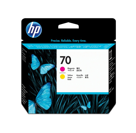 HP 70 Magenta + Yellow DJ Printhead, C9406A