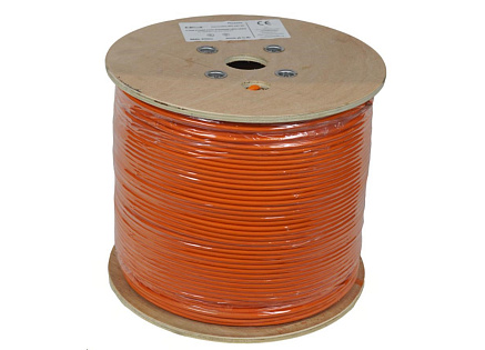 LEXI-Net kabel Cat 6A S/FTP LSOH licna (Dca) 27 AWG 500m cívka, oranžový plášť