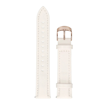 Garett univerzální řemínek 18 mm, bílý se zlatým zapínáním ekokůže Garett univerzální řemínek 18 mm, bílý se zlatým zapínáním ekokůže
