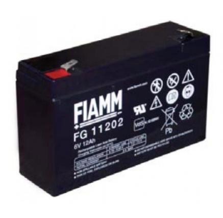 Baterie - Fiamm FG11202 (6V/12,0Ah - Faston 250), životnost 5let