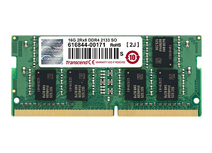 TRANSCEND SODIMM DDR4 16GB 2133MHz 2Rx8 CL15 Retail