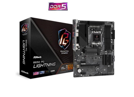 ASRock MB Sc AM5 B650 PG Lightning, AMD B650, 4xDDR5, 1xHDMI