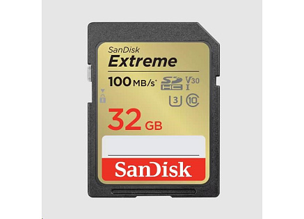 SanDisk SDHC karta 32GB Extreme (100 MB/s Class 10, UHS-I U3 V30) SanDisk SDHC karta 32GB Extreme (100 MB/s Class 10, UHS-I U3 V30)