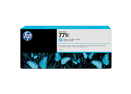 HP 771C Light Cyan DJ Ink Cart, 775 ml, B6Y12A