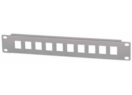 Intellinet Patch Panel 10", prázdný pro 10 portů, 1U, šedý