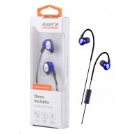 Aligator stereo sluchátka AE03 s mikrofonem, 3,5 mm jack, modrá