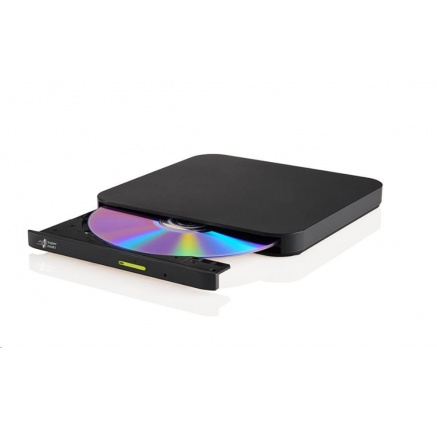 HITACHI LG - externí mechanika DVD-W/CD-RW/DVD±R/±RW/RAM/M-DISC GP96Y, Ultra Slim, OTG konektor, Black, box+SW