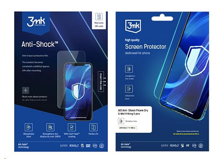 3mk All-Safe - AIO fólie Anti-shock Dry & Wet Fitting Phone, 5 ks