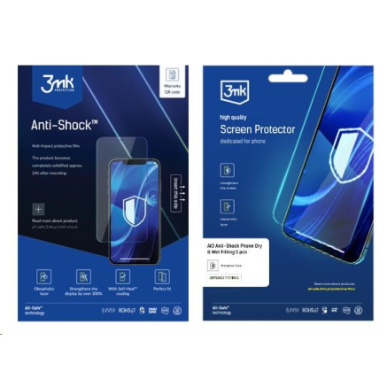 3mk All-Safe - AIO fólie Anti-shock Dry & Wet Fitting Phone, 5 ks 3mk All-Safe - AIO fólie Anti-shock Dry & Wet Fitting Phone, 5 ks
