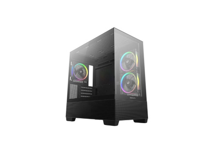 DEEPCOOL Case CG380 3F, mATX, ARGB, Průhledná bočnice, 3x120mm Fan, černá
