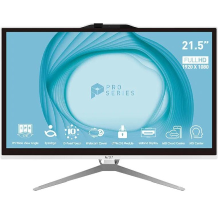 MSI PC AiO PRO AP222T,i3-13100,21.5" FHD,8GB,512GB SSD,UHD 730,No OS,White MSI PC AiO PRO AP222T,i3-13100,21.5" FHD,8GB,512GB SSD,UHD 730,No OS,White