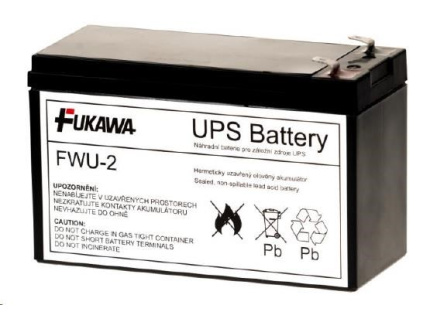 Baterie - FUKAWA FWU-2 náhradní baterie za RBC2 (12V/7,2Ah, Faston 250), životnost 5let