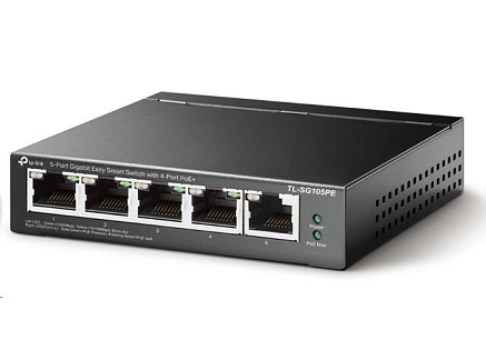 TP-Link Easy Smart switch TL-SG105PE (5xGbE, 4xPoE+, 65W, fanless) TP-Link Easy Smart switch TL-SG105PE (5xGbE, 4xPoE+, 65W, fanless)