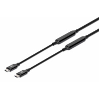 MANHATTAN Kabel USB-C Male to Male, USB 3.2 Gen 2 Type-C Active Device Cable, 5m, pozlacené koncovky, černá
