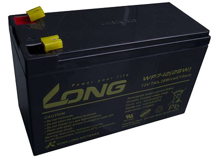 Long 12V 7Ah olověný akumulátor F1