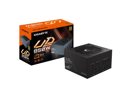 GIGABYTE zdroj UD850GM PG5, 850W, 80+ Gold, 120mm fan, černá