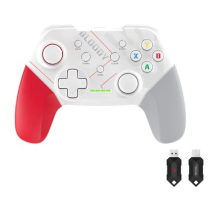 A4tech Bloody GPW50, gamepad, Dual mode 2,4G+USB, bílá