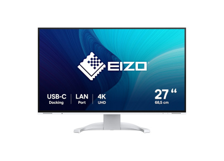 EIZO MT 27" EV2740X-WT FlexScan, IPS, 3840x2160, 350nit, 2000:1, 14ms, DisplayPort, 2xHDMI, USB-C, USB, Repro, Bílý