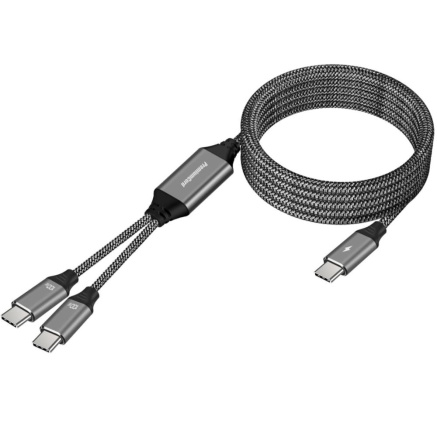 PREMIUMCORD Nabíjecí kabel USB-C, 2xUSB-C na USB-C, 100W, 1m, černá PREMIUMCORD Nabíjecí kabel USB-C, 2xUSB-C na USB-C, 100W, 1m, černá