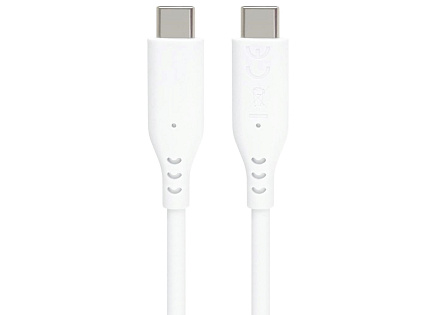 PREMIUMCORD Kabel USB-C na USB-C, 60W, 480Mbps, silikonový, bílý, 1,5m