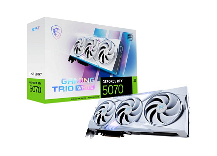 MSI VGA NVIDIA GeForce RTX 5070 12G GAMING TRIO OC WHITE , RTX 5070, 12GB GDDR7, 3xDP, 1xHDMI