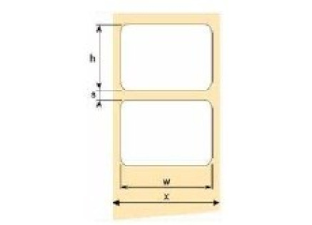 OEM samolepicí etikety 75mm x 38mm, bílý papír, cena za 1500 ks