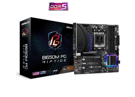 ASRock MB Sc AM5 B650M PG Riptide, AMD B650, 4xDDR5, 1xDP, 1xHDMI, mATX ASRock MB Sc AM5 B650M PG Riptide, AMD B650, 4xDDR5, 1xDP, 1xHDMI, mATX
