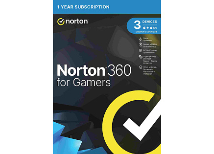 NORTON 360 FOR GAMERS 50GB CZ 1 uzivatel pro 3 zarizeni  na 1 rok ESD