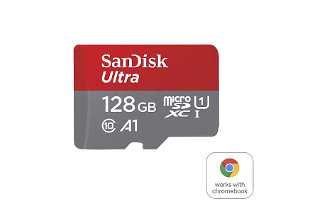 SanDisk MicroSDXC karta 128GB Ultra pro Chromebook (R:160/W:260 MB/s, UHS I, C10, A1)