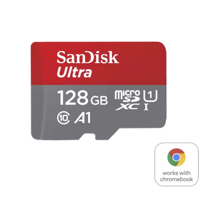 SanDisk MicroSDXC karta 128GB Ultra pro Chromebook (R:160/W:260 MB/s, UHS I, C10, A1)