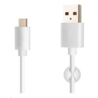 Fixed datový a nabíjecí kabel, USB-A -> USB-C, 20 W, délka 2 m, bílá