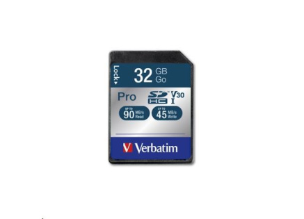 VERBATIM SDHC karta 32GB Pro, U3, V30