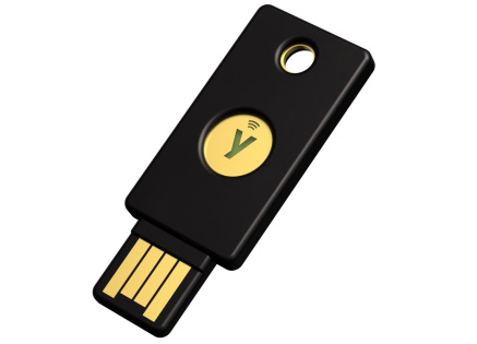 Security Key NFC - USB-A, podporující vícefaktorovou autentizaci (NFC), podpora FIDO2 U2F, voděodolný