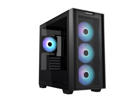 ASUS case A21 PLUS, Mini Tower, průhledná bočnice, 4x 120mm ARGB Fan, černá