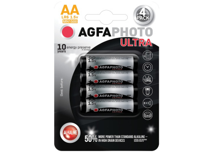 AgfaPhoto Ultra alkalická baterie LR06/AA, 4ks