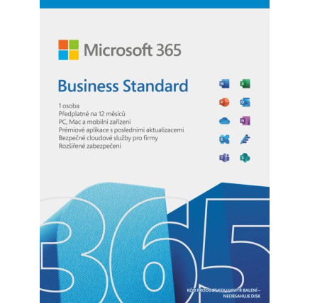PROMO 5PK Microsoft 365 Business Standard CZ (1rok) + poukázka Pluxee 2000 CZK