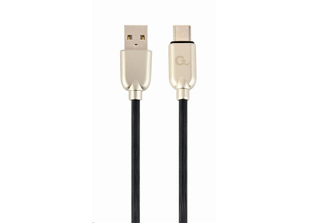GEMBIRD Kabel USB-A na USB-C kabel (AM/CM), 2m, pogumovaný, černý, blister