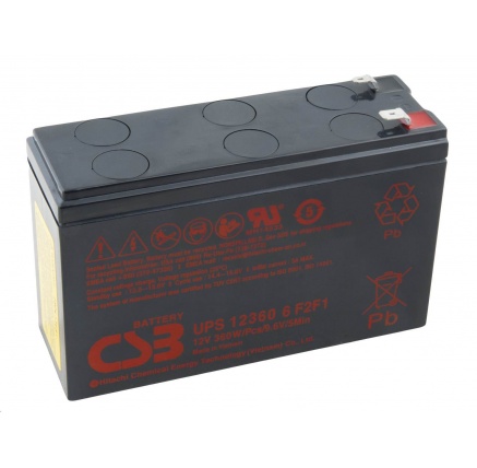 CSB baterie 12V 7Ah F1F2 HighRate (UPS 123606)