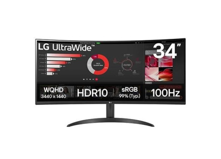 LG MT VA LED 34" 34WR50QK - VA panel, 3440x1440, 2xHDMI, DP, prohnutý LG MT VA LED 34" 34WR50QK - VA panel, 3440x1440, 2xHDMI, DP, prohnutý
