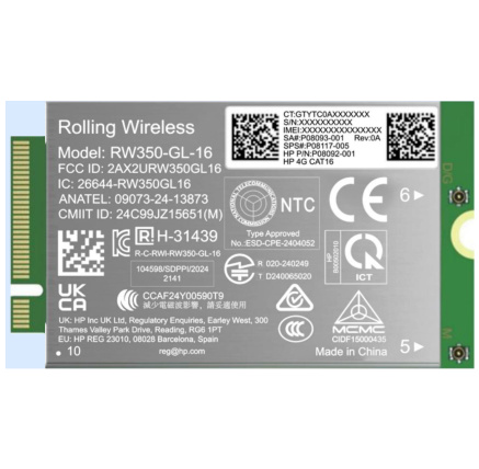 HP 4G LTE-Advanced Pro (Cat 16) WWAN (EB 6 G1i/G1a, PB 4 G1i/G1a)