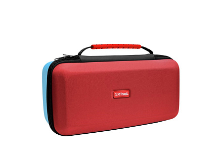 TRUST Pouzdro pro Nintendo Switch GXT1252RB XL HARDCASE SWITCH 2, červeno-modrá