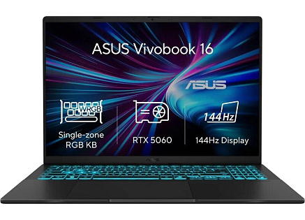 ASUS NTB V16 (V3607VM-RP014), Core 5 210H, 16" 1920x1200, 16GB, 1TB SSD, Intel+RTX 5060, No OS, Matte Black