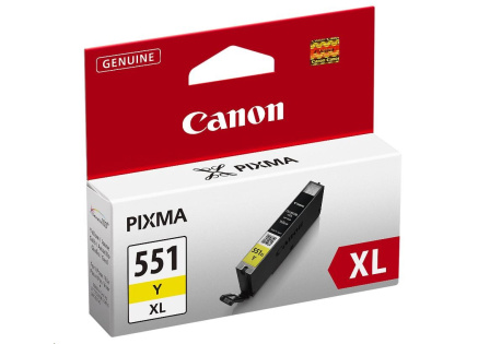 Canon CARTRIDGE CLI-551Y XL žlutá pro Pixma iP, Pixma iX, Pixma MG a Pixma MX 6850, 725x, 925, 8750 (695 str.) Canon CARTRIDGE CLI-551Y XL žlutá pro Pixma iP, Pixma iX, Pixma MG a Pixma MX 6850, 725x, 925, 8750 (695 str.)