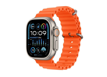 APPLE Watch Ultra 2 GPS + Cellular, 49mm Titanium Case with Orange Ocean Band