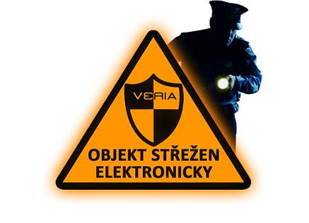 Veria Reflexní výstražná samolepka - střeženo elektronicky Veria Reflexní výstražná samolepka - střeženo elektronicky